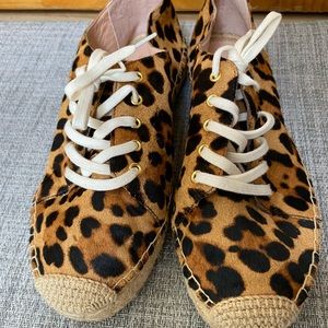 Calf hair flat espadrille, new